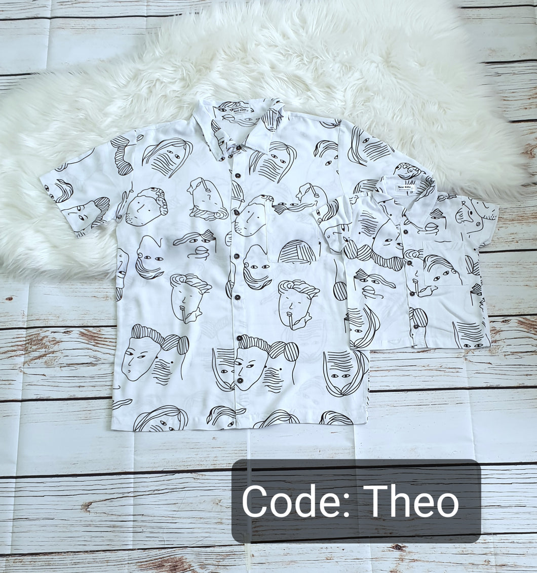 THEO WHITE PRINTED ( Father & Son)