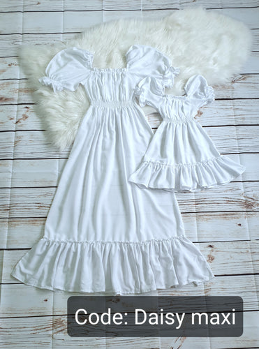 DAISY MAXI WHITE ( MOTHER & DAUGHTER )