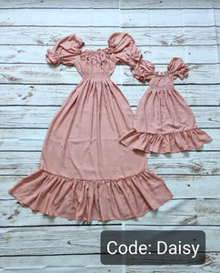 DAISY BLUSH PINK MAXI ( MOTHER & DAUGHTER )