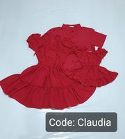 CLAUDIA RED 3pcs ( 4yr ,5yr, 6yr, 7yr Daughter)