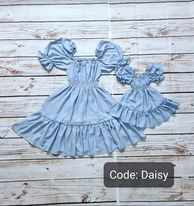 DAISY POWDER BLUE ( MOTHER & DAUGHTER )