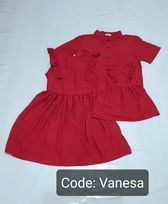 VANESA RED 3pcs ( 6M ,1yr, 2yr, 3yr Daughter)